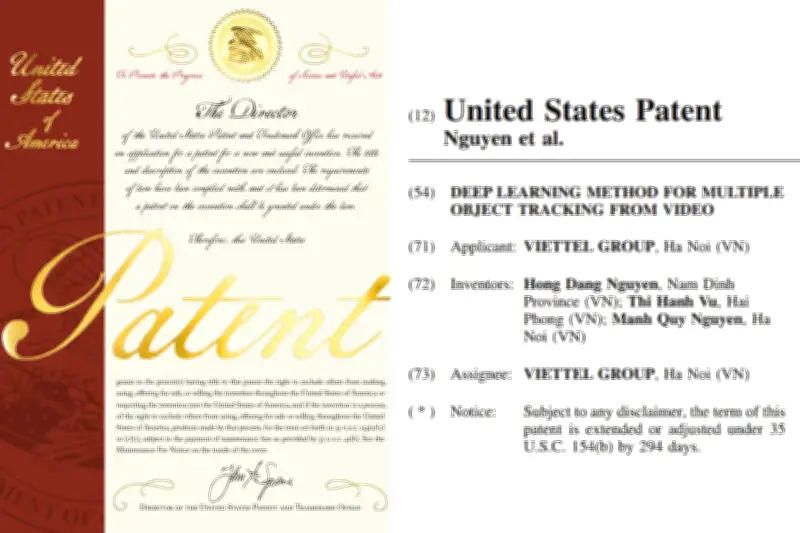 Viettel AI Nhận Bằng Sáng Chế Mỹ Cho Công Nghệ Theo Vết Đa Đối Tượng