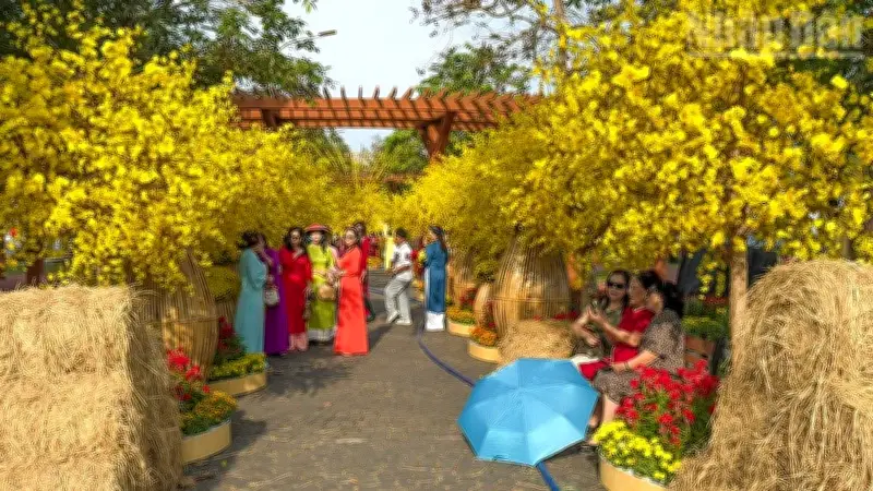 Vĩnh Long Rực Rỡ Đường Hoa Xuân 2026: Kết Hợp Gốm Đỏ Truyền Thống Và Công Nghệ Hiện Đại