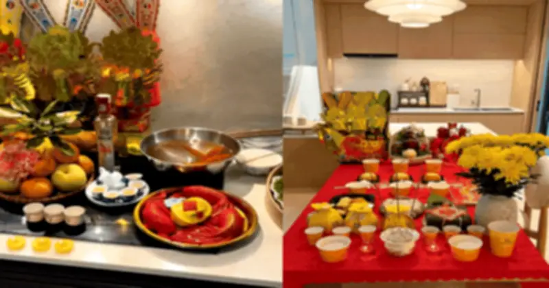 Vợ NSND Tự Long và dàn sao Việt khoe mâm cúng ông Công ông Táo đẹp mắt