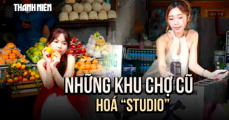 Đổ Xô Chụp Ảnh Tết Tại Các Sạp Trái Cây, Tiệm Nước Sâm Trong Khu Chợ Cũ