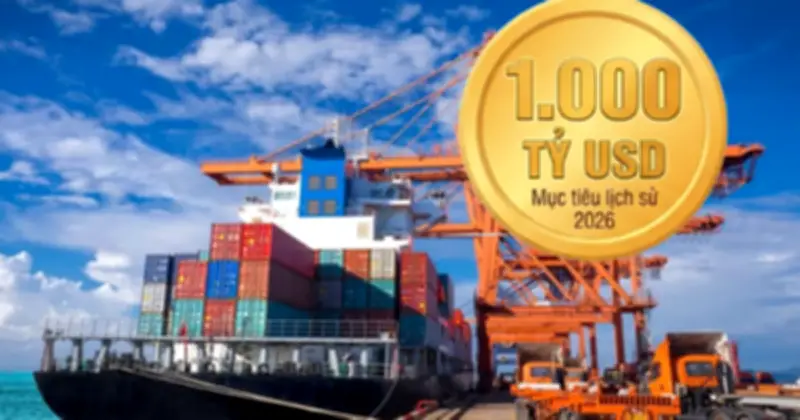Xuất nhập khẩu Việt Nam hướng tới mốc 1.000 tỷ USD năm 2026, lợi thế FTA và logistics thúc đẩy tăng trưởng