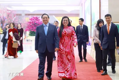 Thủ tướng và Phu nhân chủ trì chiêu đãi đoàn ngoại giao nhân dịp Tết Bính Ngọ