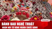 Bánh bao hấp thành tác phẩm nghệ thuật cao 4,5m tại triển lãm Tết ở Bắc Kinh