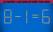 Chỉ Di Chuyển Một Que Diêm Để Sửa Phép Tính 8 - 1 = 6 Thành Đúng