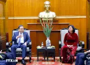 Chủ tịch Quốc hội Trần Thanh Mẫn thăm và chúc Tết Mặt trận Tổ quốc Việt Nam