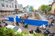 Hà Nội khẩn trương thi công bể ngầm khổng lồ 2.500m³ chống ngập tại chợ Hàng Da