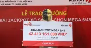 Người chơi TP.HCM trúng Jackpot Vietlott hơn 42,4 tỷ đồng, nộp thuế hơn 4,2 tỷ