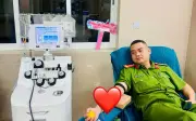 Đại úy Công an hiến tiểu cầu cứu bệnh nhân ung thư vượt qua cơn nguy kịch