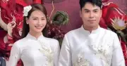Lễ ăn hỏi ấm cúng của tiền vệ Phạm Đức Huy và MC Huyền Trang thu hút sự chú ý