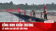 Lữ đoàn 249 nối lại cầu phao sông Lô, phục vụ người dân qua sông an toàn