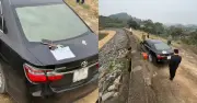 Người đàn ông Ninh Bình để xe ô tô, điện thoại và tờ giấy tuyệt mệnh bên hồ