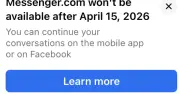 Messenger.com chính thức khai tử từ tháng 4/2026, người dùng máy tính chuyển hướng sang Facebook