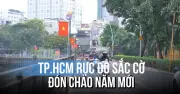 Đường phố TP.HCM nhuộm đỏ cờ Tổ quốc, rực rỡ sắc hoa đón Tết Giáp Thìn