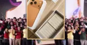 Người lao động Trung Quốc sốc khi trúng iPhone 17 Pro Max nhưng chỉ nhận được gạch và kẹo