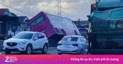 Xe Khách Lao Lên Dải Phân Cách Sau Va Chạm Trên Quốc Lộ 1A Ở Gia Lai