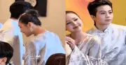 Xoài Non và Gil Lê gây chú ý với trang phục truyền thống đồng điệu tại tiệc cuối năm