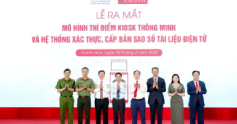 Agribank đồng hành cùng Thanh Hóa triển khai Kiosk thông minh, thúc đẩy chuyển đổi số hành chính