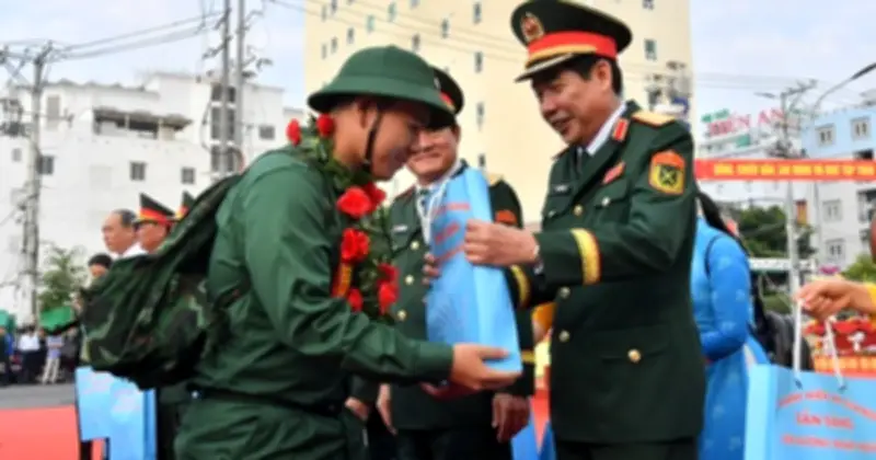 An Giang tổ chức lễ giao nhận quân năm 2026, tiễn 3.740 thanh niên nhập ngũ