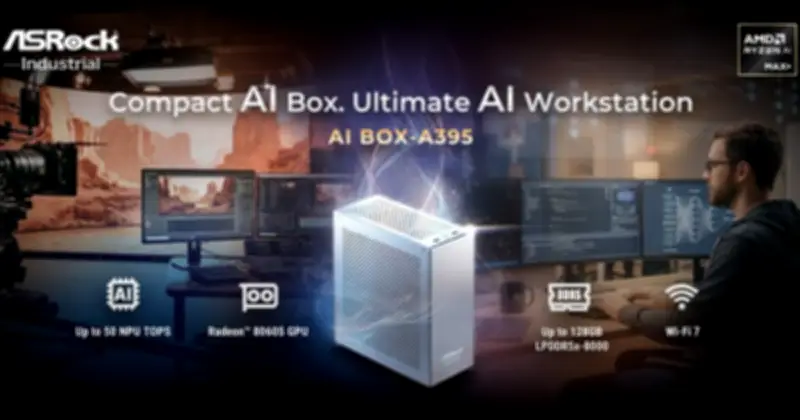 ASRock ra mắt mini PC AI BOX-A395: 50 TOPS AI, Radeon 8060S, hỗ trợ 128 GB RAM