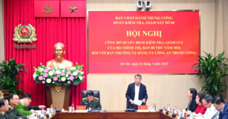 Bộ Chính trị kiểm tra Ban Thường vụ Đảng ủy Công an Trung ương