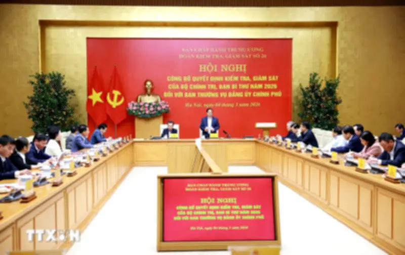 Bộ Chính trị quyết định kiểm tra Đảng ủy Chính phủ theo quy định