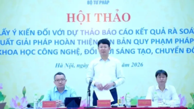 Bộ Tư pháp tổ chức hội thảo lấy ý kiến hoàn thiện văn bản pháp luật về khoa học công nghệ