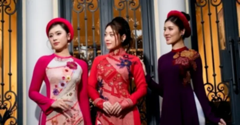 Ba nhan sắc Hoa hậu Đại dương Việt Nam 2025 rạng rỡ trong tà áo dài truyền thống