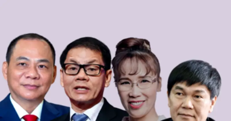 Bảng xếp hạng tỷ phú Việt biến động mạnh trong ngày thị trường đỏ lửa