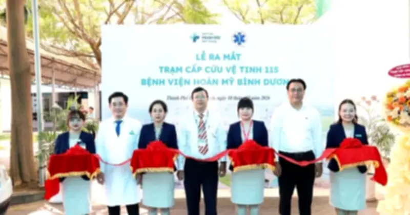 Bệnh viện Hoàn Mỹ Bình Dương ra mắt Trạm Cấp cứu Vệ tinh 115, rút ngắn 'thời gian vàng'