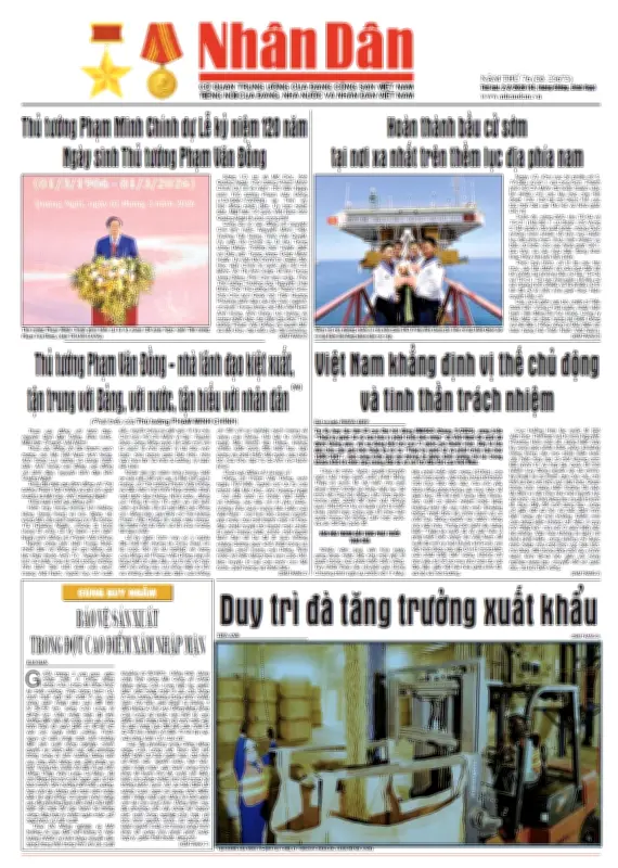 Báo Nhân Dân số 25673: Định hướng phát triển đất nước và đời sống nhân dân