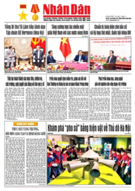Báo Nhân Dân số 25681: Tin tức tổng hợp về chính trị, kinh tế, xã hội Việt Nam