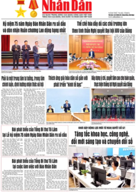 Báo Nhân Dân số 25683: Đưa tin về các vấn đề chính trị, kinh tế, xã hội nổi bật
