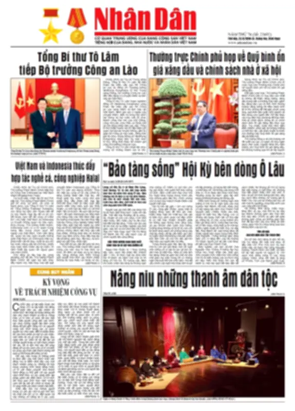 Báo Nhân Dân số 25692: Định hướng phát triển đất nước trong giai đoạn mới