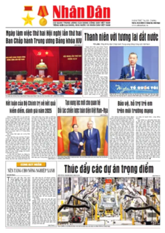 Báo Nhân Dân số 25696: Tin tức chính trị, kinh tế, xã hội nổi bật trong ngày