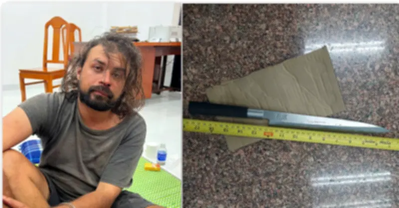 Bắt giữ du khách nước ngoài đâm trọng thương thiếu tá công an bỏ trốn hơn 70km