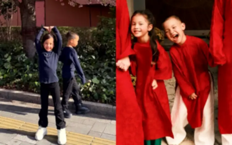 Bắt gặp khoảnh khắc đáng yêu của cặp song sinh nhà Hồ Ngọc Hà trên đường phố Nhật Bản