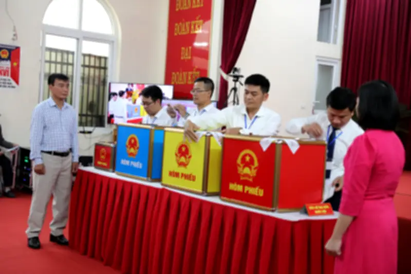 Bầu cử Quốc hội và HĐND: Vận hành mẫu quy trình bỏ phiếu tại Thanh Hóa