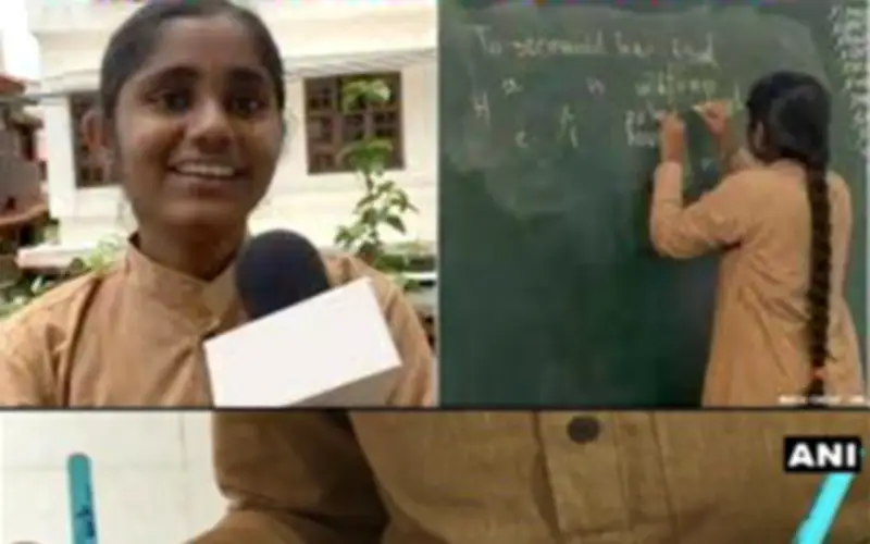 Cô gái Ấn Độ không đến trường lập kỷ lục Guinness viết bằng cả hai tay