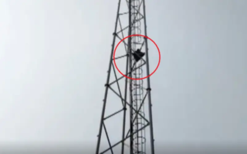 Cô gái Ấn Độ trèo cột phát sóng đòi thả người yêu, cảnh sát giải quyết căng thẳng