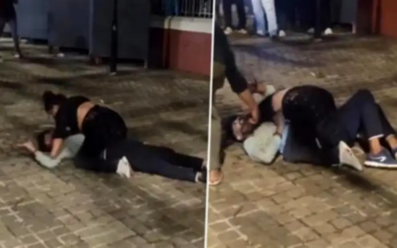 Cô gái say xỉn đánh bạn trai ngoại tình giữa đường đông ở Ấn Độ