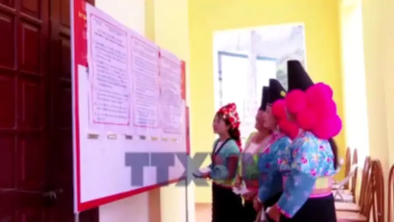 Cử tri vùng cao Sơn La nô nức đi bầu cử Quốc hội khóa XVI và HĐND các cấp