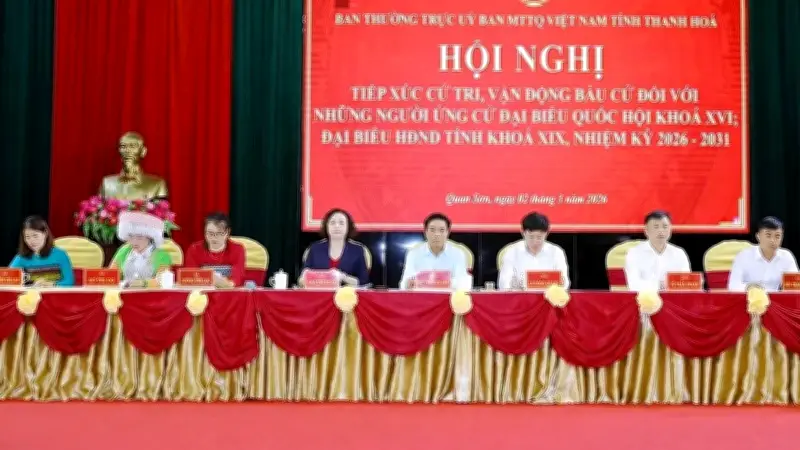 Cử tri vùng thượng du Thanh Hóa tiếp xúc ứng cử viên Quốc hội và HĐND tỉnh