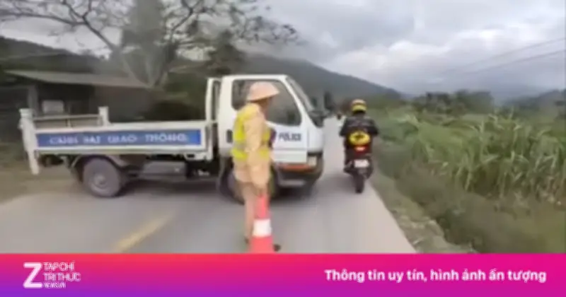 Cục CSGT bác bỏ thông tin CSGT dùng xe công vụ chắn ngang đường ở Tuyên Quang