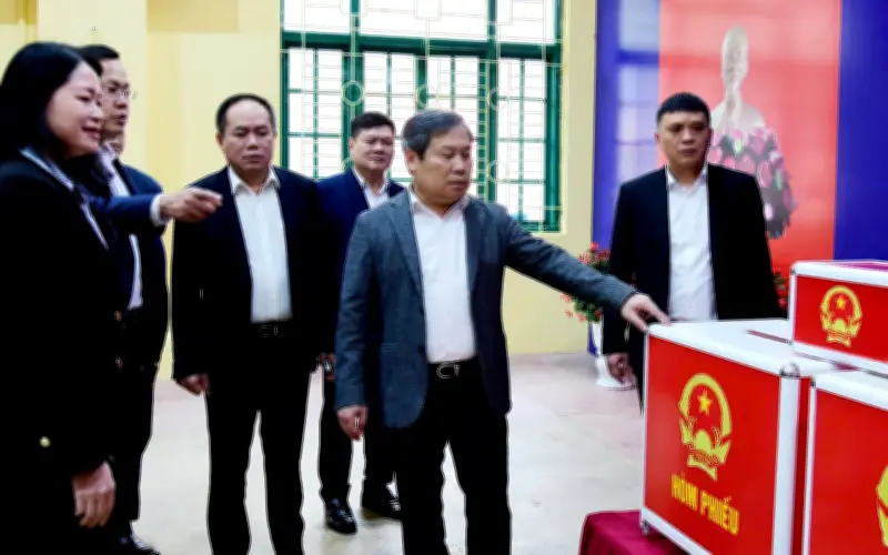 Chủ tịch Hà Nội Vũ Đại Thắng kiểm tra công tác chuẩn bị bầu cử tại ba phường trọng điểm