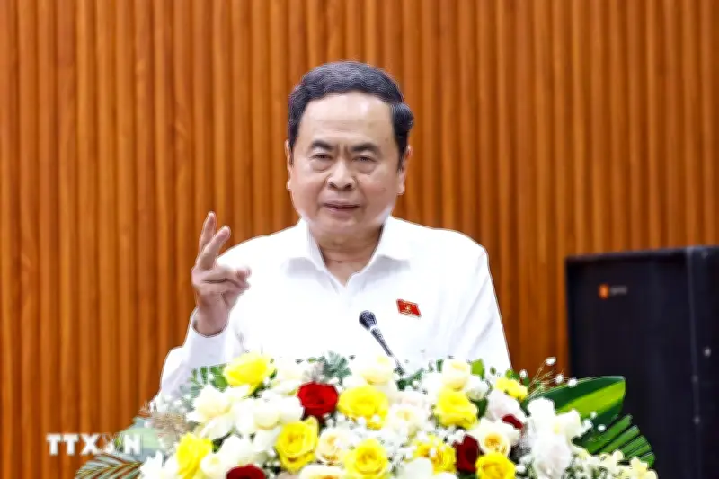 Chủ tịch Quốc hội Trần Thanh Mẫn dự hội nghị tiếp xúc cử tri tại TP.HCM