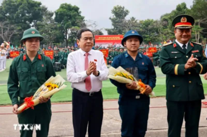 Chủ tịch Quốc hội Trần Thanh Mẫn dự Lễ giao nhận quân 2026 tại TP.HCM
