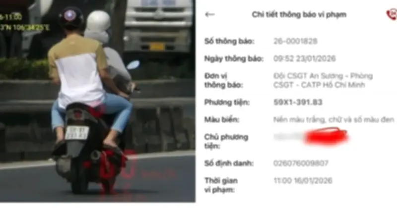 Chủ xe TP.HCM bất ngờ nhận phạt nguội vì xe bị trộm từ 7 năm trước