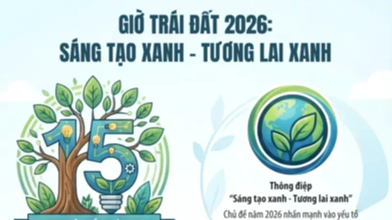 Chiến dịch Giờ Trái đất 2026: Sáng tạo xanh hướng tới tương lai bền vững
