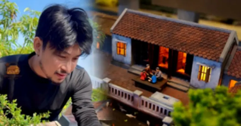 Chàng trai Ninh Bình làm mô hình nhà cổ Bắc Bộ lưu giữ ký ức tuổi thơ