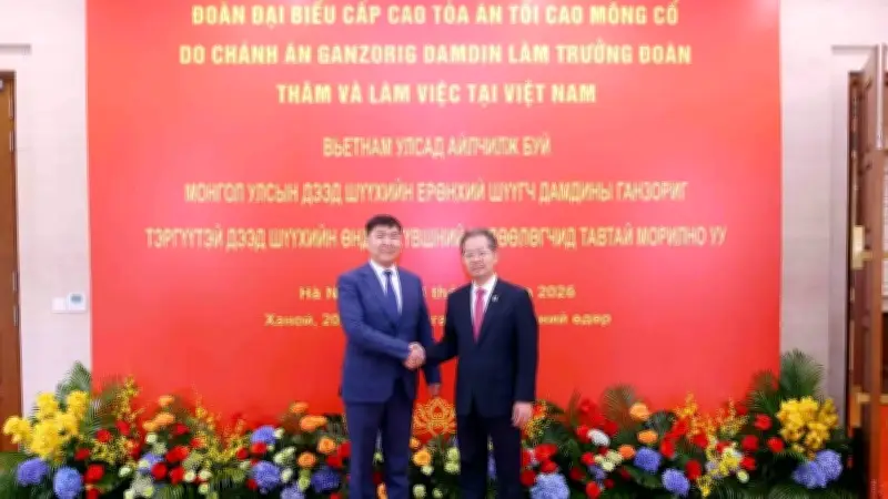 Chánh án Nguyễn Văn Quảng tiếp Đoàn Tòa án tối cao Mông Cổ, thúc đẩy hợp tác tư pháp